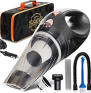 ThisWorx Car Vacuum Cleaner - Car Accessories - Small 12V High Power Handheld Portable Car Vacuum w/Attachments, 16 Ft Cor...