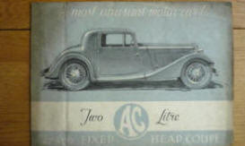 AC Ace Fixed Head Coupe 1937 - 39